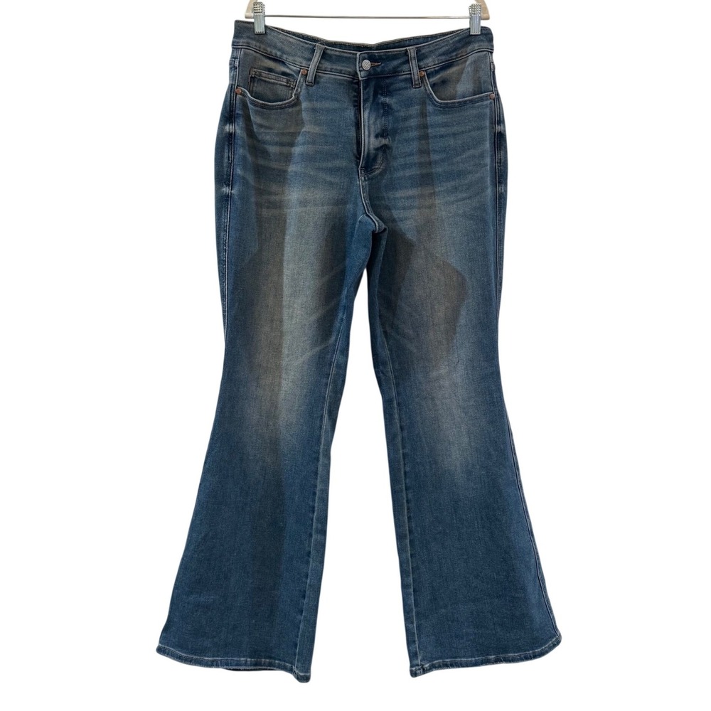 Judy Blue Flare Fit High Rise Medium Wash Jeans Tummy-control Boho 14W